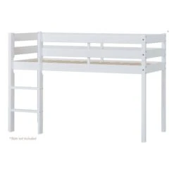 Hoppekids ECO Comfort Halbhohes Bett Weiß 70 X 160 Cm - Ohne Lattenrost -Baby Online Shop halbhochbett weiss 70x160 2