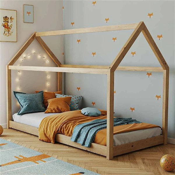 Artkid Haley Hausbett Natur 90x200 Cm Aus Massiver Kiefer 3 Artkid Haley Hausbett Natur 90x200 Cm Aus Massiver Kiefer