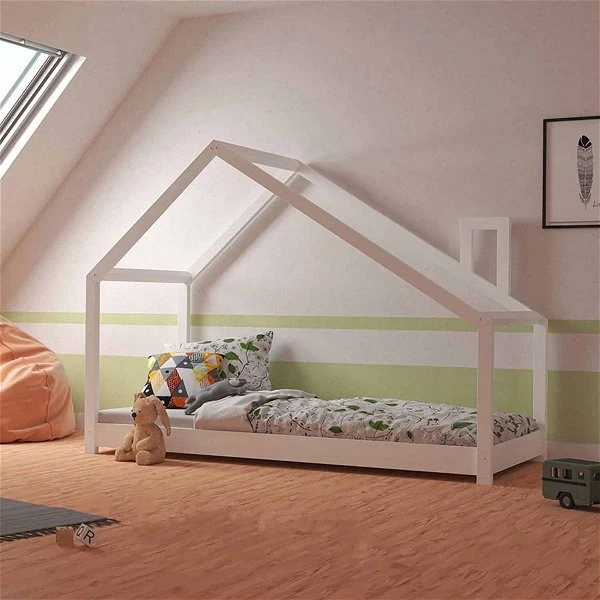 Nature Kid Milo Hausbett Weiß Mit Giebeldach Liegefläche 120 X 200 3 Nature Kid Milo Hausbett Weiß Mit Giebeldach Liegefläche 120 X 200