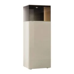 Hülsta Gentis 8R Vitrine - Hochglanz-Lack Akzent Naturstamm - 1 Tür Mit Glasfüllung -Baby Online Shop huelsta gentis 8r vitrine schmal 3
