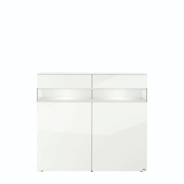 Hülsta Neo Highboard 2 Schubkästen Und 2 Türen Hochglanzlack Reinweiß 5 Hülsta Neo Highboard 2 Schubkästen Und 2 Türen Hochglanzlack Reinweiß – Bild 3
