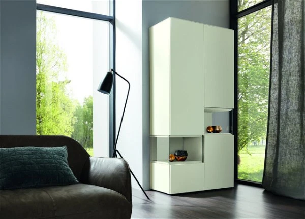 Hülsta Neo Wohnwand Vitrine 1 Schubkasten Und 3 Türen Lack Weiß 6 Hülsta Neo Wohnwand Vitrine 1 Schubkasten Und 3 Türen Lack Weiß – Bild 4