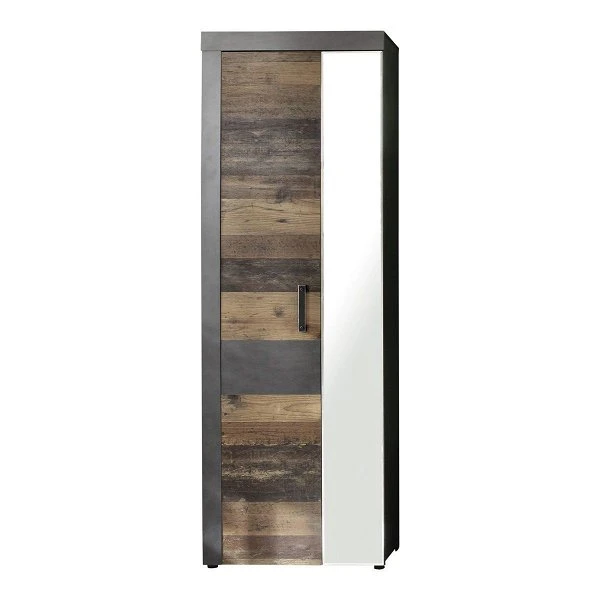 Trendteam Indy Garderobenschrank Old Wood / Graphit Grau 3 Trendteam Indy Garderobenschrank Old Wood / Graphit Grau