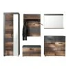 Trendteam Indy Garderoben-Set 5-teilig Old Wood / Graphit Grau -Baby Online Shop indy gd 1879 915 23 frontal freisteller