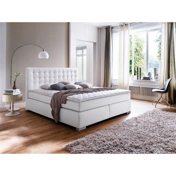 Meise Isa Boxspringbett 160 X 200 Cm Weiß Kunstleder - Inklusive Lieferung 3 Meise Isa Boxspringbett 160 X 200 Cm Weiß Kunstleder - Inklusive Lieferung