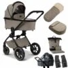 Moon Gio Plus Kombi-Kinderwagen Mud/black Chrome Zubehör Bundle -Baby Online Shop k24 gioplus 64940610 wanne mud 622 6 backleft zubehoer bundle