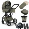 Moon Piú Kombi-Kinderwagen Moss Green/black Matt Zubehör Bundle -Baby Online Shop k24 piu 64960630 wanne mossgreen 655 6 backleft zubehoer bundle