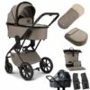 Moon Piú Kombi-Kinderwagen Mud/black Chrome Zubehör Bundle -Baby Online Shop k24 piu 64960630 wanne mud 622 6 backleft zubehoer bundle
