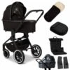 Moon Resea Plus Kinderwagen Black/black Matt Zubehör Bundle -Baby Online Shop k24 reseaplus 64940530 wanne black 633 6 backleft zubehoer bundle