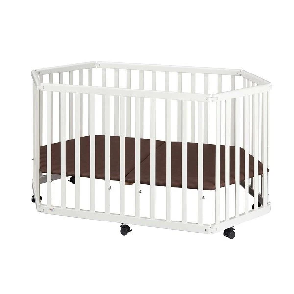 TiSsi Laufgitter Aus Massiv Buche Weiß Platzsparend Faltbar 4 TiSsi Laufgitter Aus Massiv Buche Weiß Platzsparend Faltbar – Bild 2