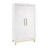 Schardt Miami White Kleiderschrank - 2 Türen Weiß/Buche Massiv -Baby Online Shop miami white schrank 2 tueren 1