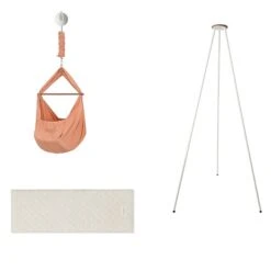 Moonboon Ökologische Federwiegen-Set Desert Mit Motor, Gestell Weiß & Kokos-Einleger -Baby Online Shop moonboon federwiegen set desert weiss