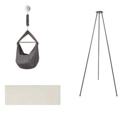 Moonboon Ökologische Federwiegen-Set Stone Mit Motor, Gestell Grau & Kokos-Einleger -Baby Online Shop moonboon federwiegen set stone grau
