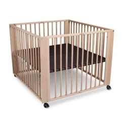 TiSsi Moritz Laufgitter Aus Massiv Buche Natur Platzsparend Faltbar Mit Rollen -Baby Online Shop moritz na oben gr 1