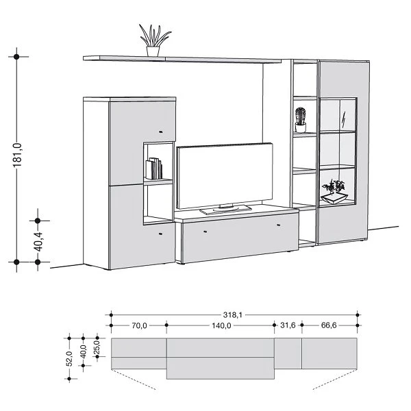 Now Time By Hülsta Kombination 10 181,0x318,1x50,0 Natureiche/Lack-weiß 4 Now Time By Hülsta Kombination 10 181,0x318,1x50,0 Natureiche/Lack-weiß – Bild 2