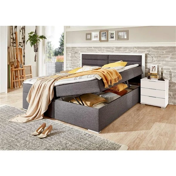 Wimex Orlando Funktionspolsterbett Graphit Weiß 180x200cm Bonellfederkernmatratze Mit Stauraumbox 4 Wimex Orlando Funktionspolsterbett Graphit Weiß 180x200cm Bonellfederkernmatratze Mit Stauraumbox – Bild 2