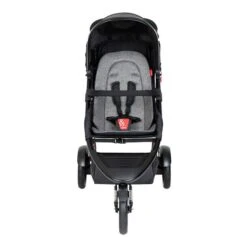 Phil&teds Dot Buggy Inklusive Sitzauflage Charcoal -Baby Online Shop phil teds dot buggy in charcoal grey colour front view 1