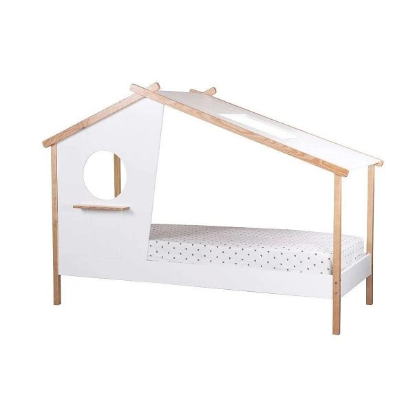 Nature Kid Sam Hausbett Weiß Kiefer Liegefläche 90 X 200 Cm 4 Nature Kid Sam Hausbett Weiß Kiefer Liegefläche 90 X 200 Cm – Bild 2