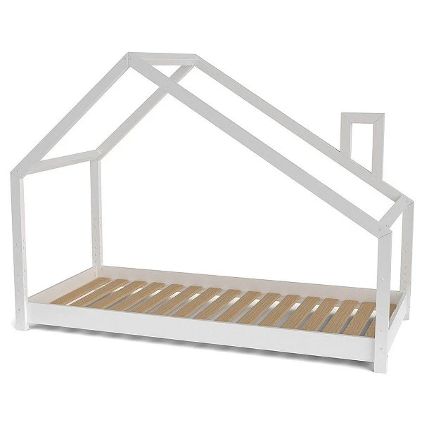 Nature Kid Milo Hausbett Weiß Mit Giebeldach Liegefläche 120 X 200 4 Nature Kid Milo Hausbett Weiß Mit Giebeldach Liegefläche 120 X 200 – Bild 2