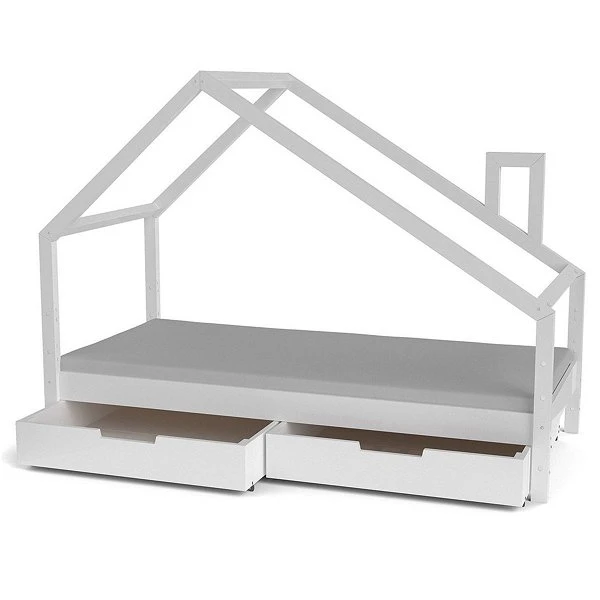 Nature Kid Milo Hausbett Weiß Mit Giebeldach Liegefläche 120 X 200 6 Nature Kid Milo Hausbett Weiß Mit Giebeldach Liegefläche 120 X 200 – Bild 4