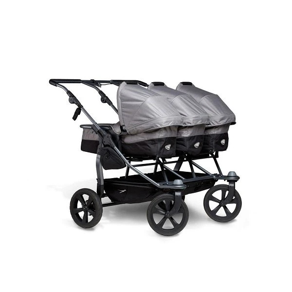 Tfk Trio Kombi Kinderwagen Grau Drillingswagen Mit Luftkammerreifen 3 Tfk Trio Kombi Kinderwagen Grau Drillingswagen Mit Luftkammerreifen