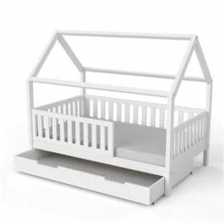 Nature Kid Lilly Hausbett Kiefer Grau Lackiert Liegefläche 90 X 160 Cm 9 Nature Kid Lilly Hausbett Kiefer Grau Lackiert Liegefläche 90 X 160 Cm -Baby Online Shop salerno 90x160 weiss 2 2