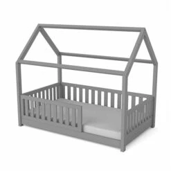 Nature Kid Lilly Hausbett Kiefer Grau Lackiert Liegefläche 90 X 160 Cm 8 Nature Kid Lilly Hausbett Kiefer Grau Lackiert Liegefläche 90 X 160 Cm -Baby Online Shop salerno 90x160grau 4