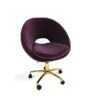 Nature Kid Drehstuhl Siena Samtbezug Aubergine Gestell Gold -Baby Online Shop siena aubergine whiteroom 1zu1
