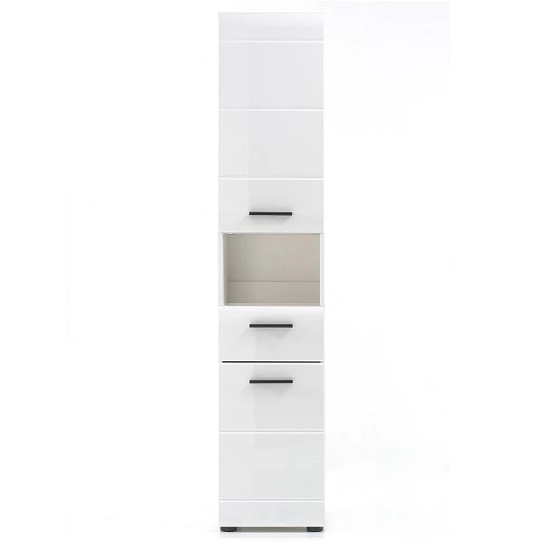 Trendteam Skin Hochschrank Offenes Fach Weiß Hochglanz 3 Trendteam Skin Hochschrank Offenes Fach Weiß Hochglanz