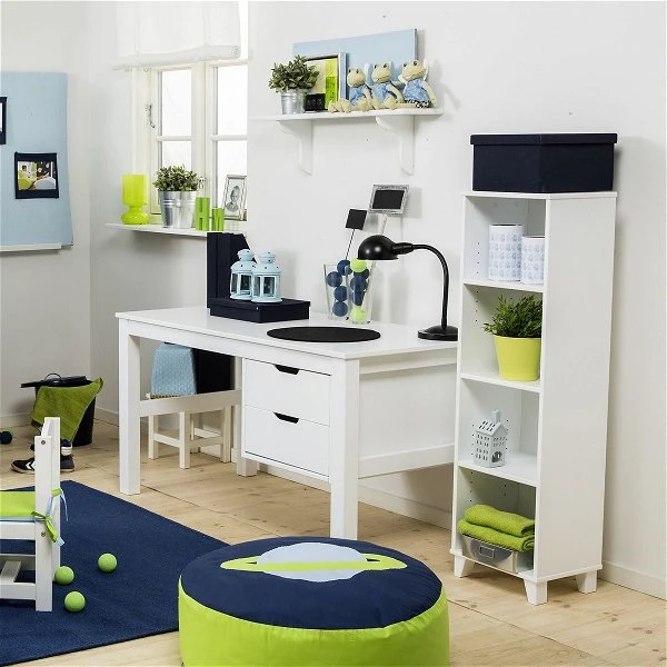 Hoppekids Schreibtisch Maja Mit Schubkästen - Weiß Teilmassiv, 138 X 70 Cm 3 Hoppekids Schreibtisch Maja Mit Schubkästen - Weiß Teilmassiv, 138 X 70 Cm