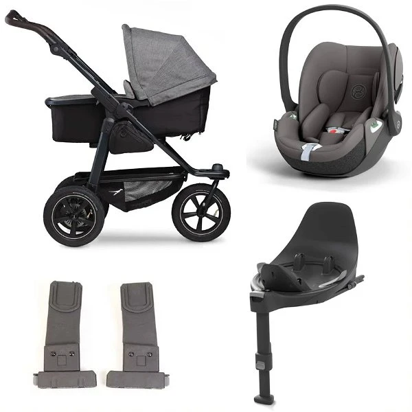 Tfk Mono 2 Kinderwagen Bundle Premium Grau Luftrad | CYBEX Cloud T I-Size + Base + Adapter 3 Tfk Mono 2 Kinderwagen Bundle Premium Grau Luftrad | CYBEX Cloud T I-Size + Base + Adapter