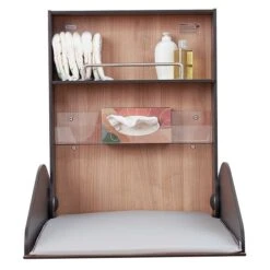 Timkid KAWAHPL Wandwickeltisch Deluxe/anthrazit Inklusive Wickelmatte -Baby Online Shop tks8002 frontal auf print