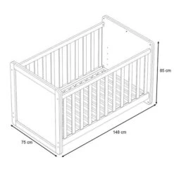 Nature Kid Laslo Babybett Weiß/natur 70 X 140 Cm -Baby Online Shop trento babybett sketch 2k