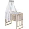 Schardt Multifunktionswiege 5 In 1 Buche Massiv Natur Mit Textiler Ausstattung Sternchen Grau -Baby Online Shop wiegenset sternchen grau jpg 1
