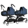BABYZEN™ YOYO² Zwillingskinderwagen Navy Blue Gestell White